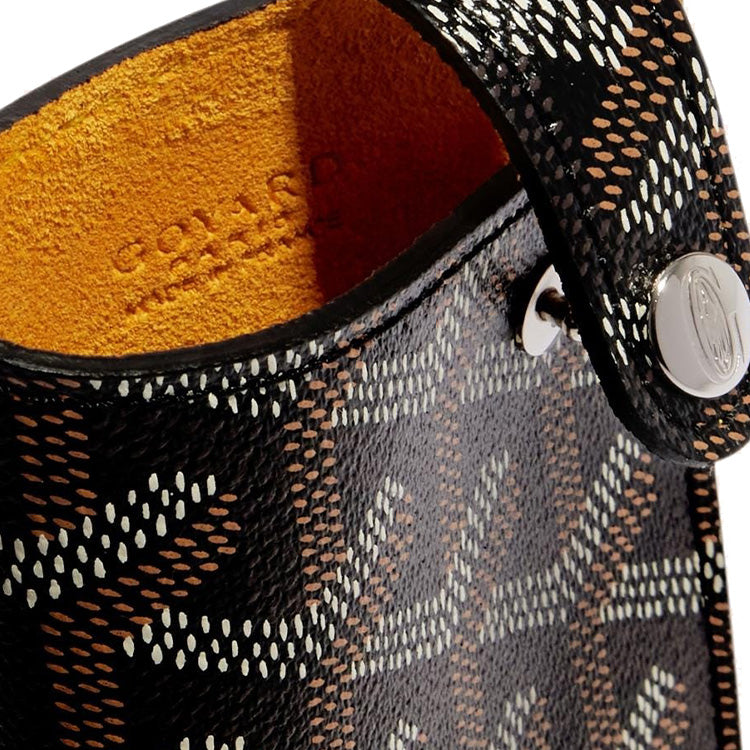 GOYARD Montmartre Canvas With Leather Eyeglass Pouch Small Size Unisex Black