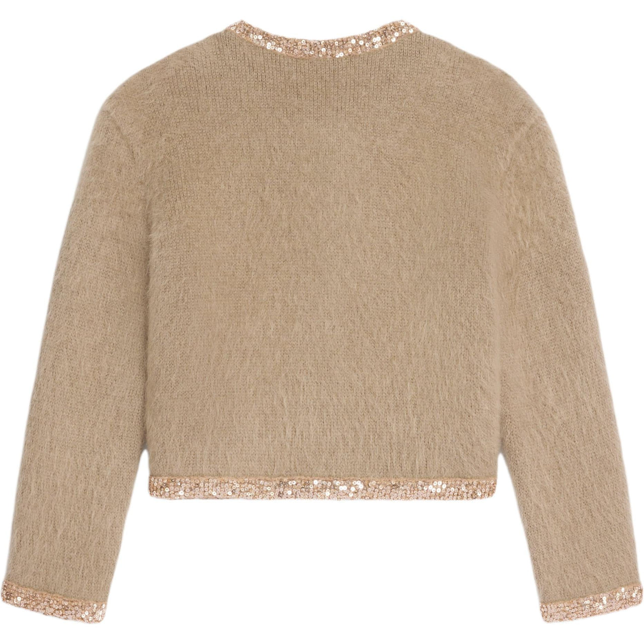 CELINE Embroidered Cardigan Jacket In Brushed Mohair