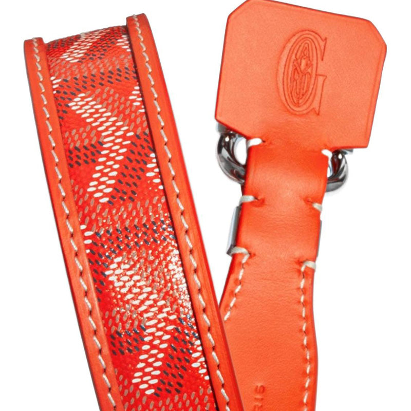 GOYARD Goyardine Canvas With Clamecy Cow Leather Dog's Teeth Collar Bag Accessory Unisex Orange