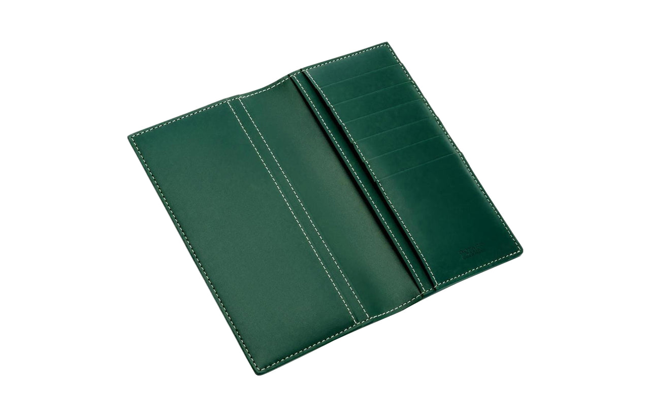 GOYARD SAINT-ROCH Canvas With Leather Dog's Teeth Wallet Unisex Green