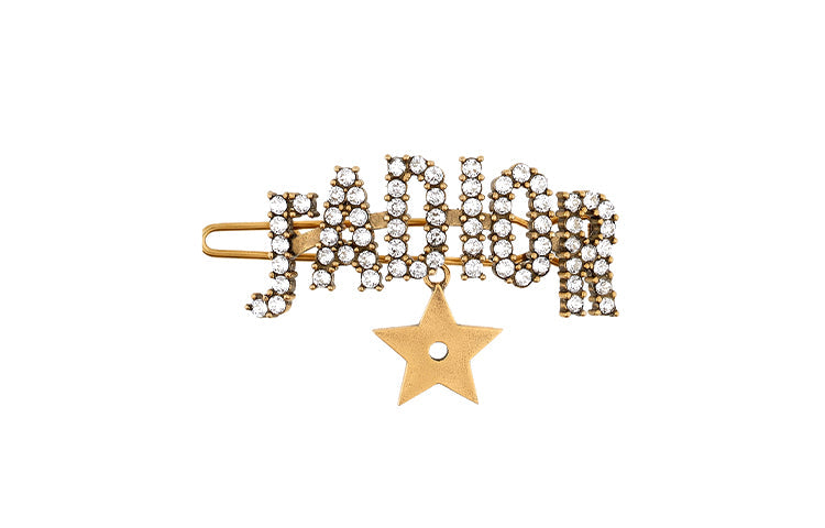 DIOR J'ADIOR Hair Clips Women's Gold White