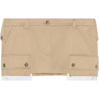 MIU MIU Chino Logo Detailed Mini Skirt