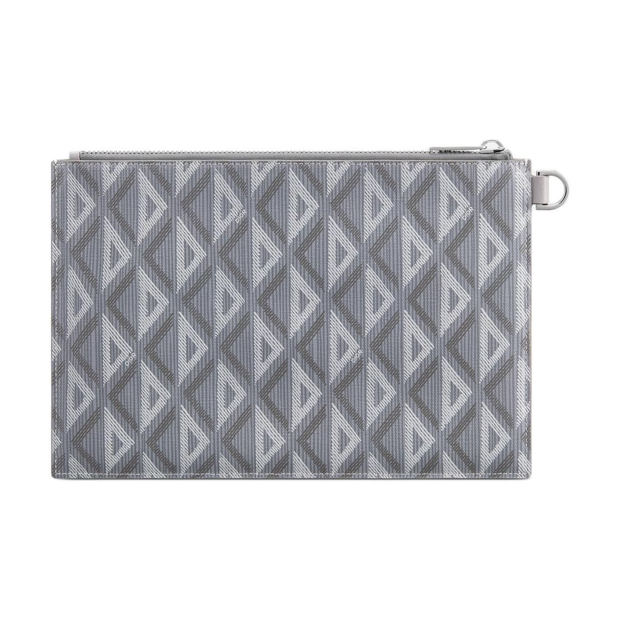 DIOR Cotton Canvas Wallet Men Gray