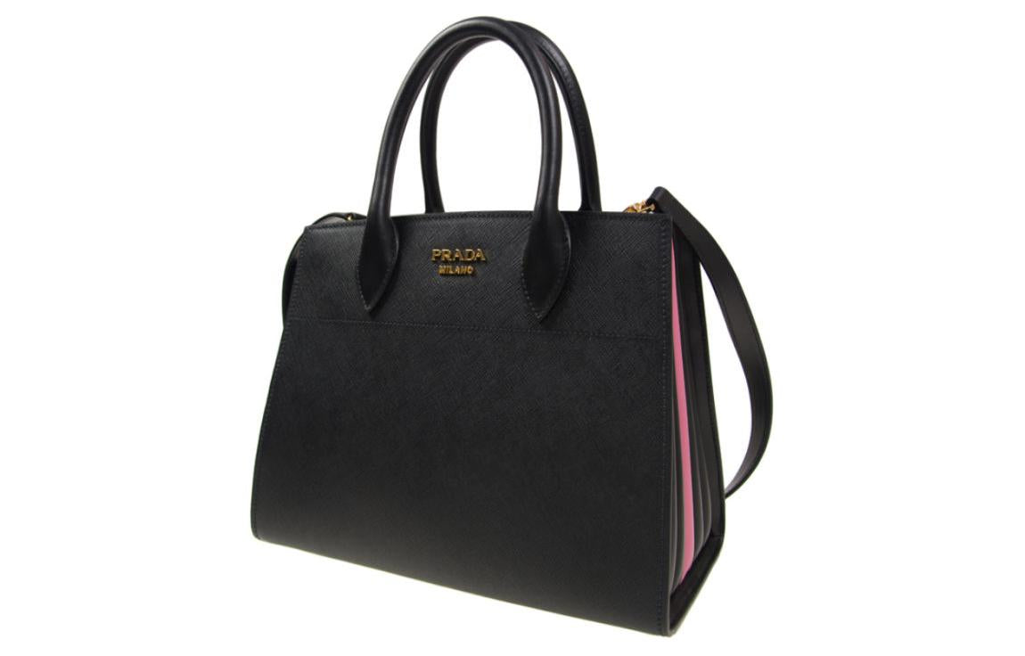 PRADA Calfskin Portable Crossbody Bag Shoulder Bag Women's Black