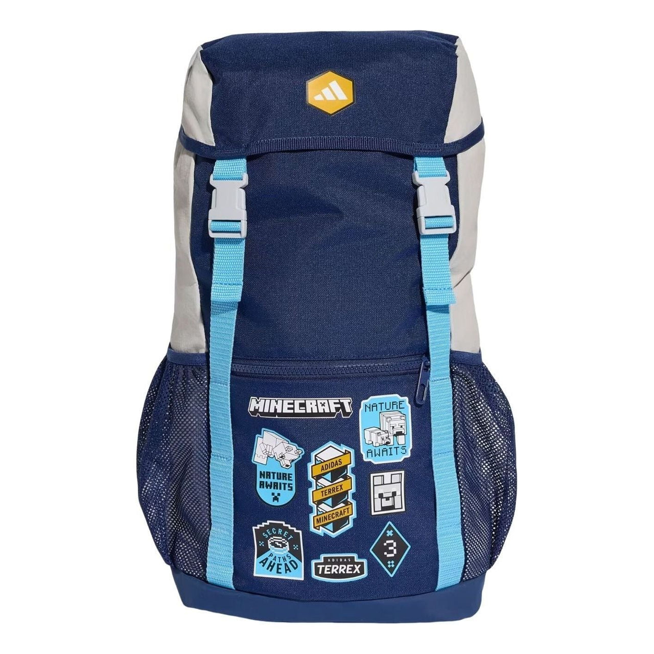 (GS) adidas Minecraft Backpack 'Dark Blue Light Solid Grey' KR2355