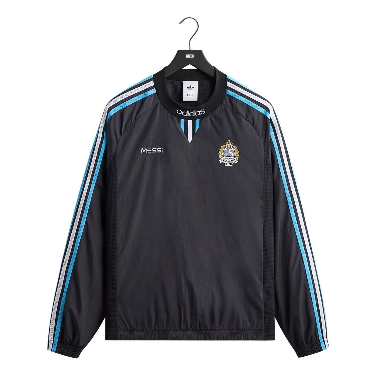 KITH x Messi for adidas Football Track Pullover 'Black' ADKR0053
