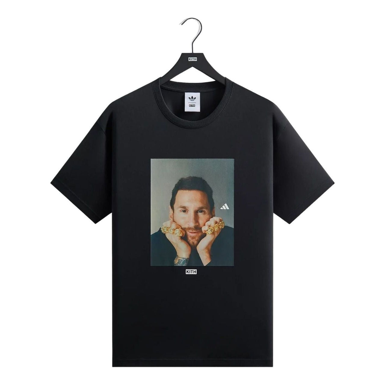 KITH x Messi for adidas Football Graphic T-Shirt 'Black' ADKU4263