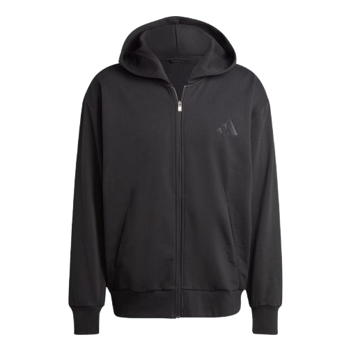 adidas ALL SZN Fleece Full-Length Zipper Hoodie 'Black' IX1249