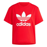 adidas Adicolor Trefoil Boxy T-shirt Asia Sizing 'Red' IM6930