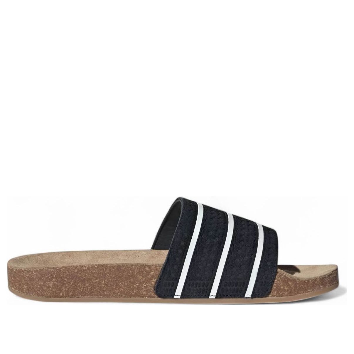 adidas Adilette Slides Asia Sizing 'Core Black Gum' JH8069