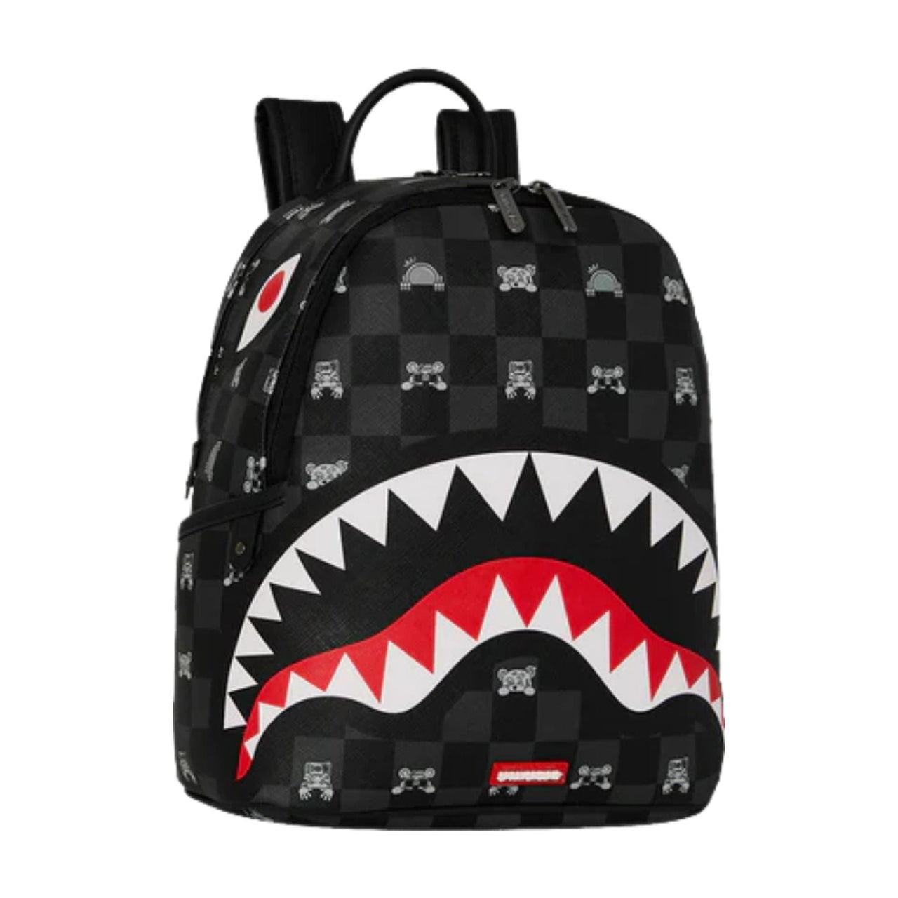 Sprayground Gray Peeking Character Check Savage Backpack 'Black' B8908