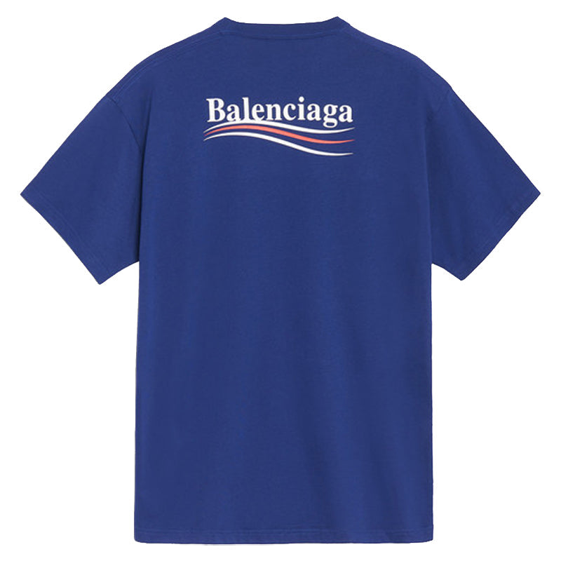 Balenciaga Political Logo Cotton Jersey Tee BLGA-508203-TAV44-BL