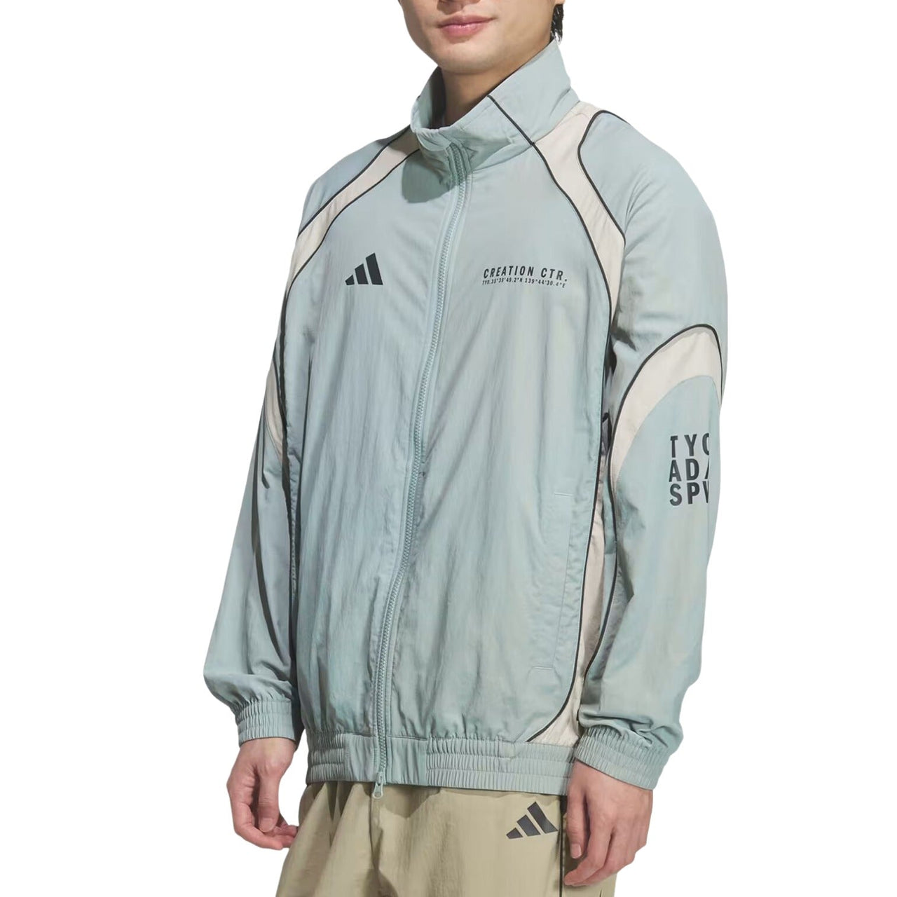 adidas BL Wov Jacket Asia Sizing 'Wonder Sage Beige' KF1336