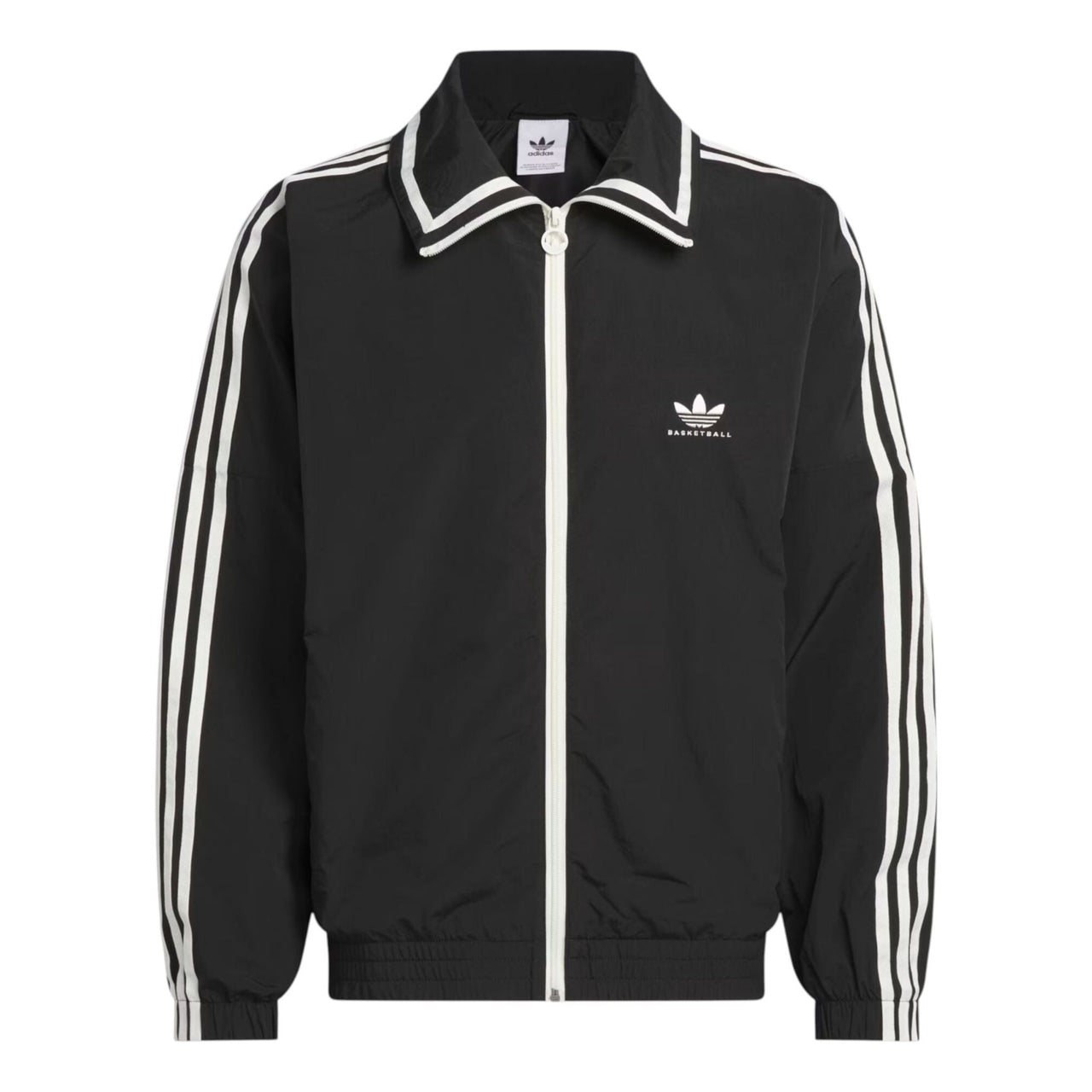 adidas Basketball Shell Jacket Loose Fit Asia Sizing 'Black' JD5197