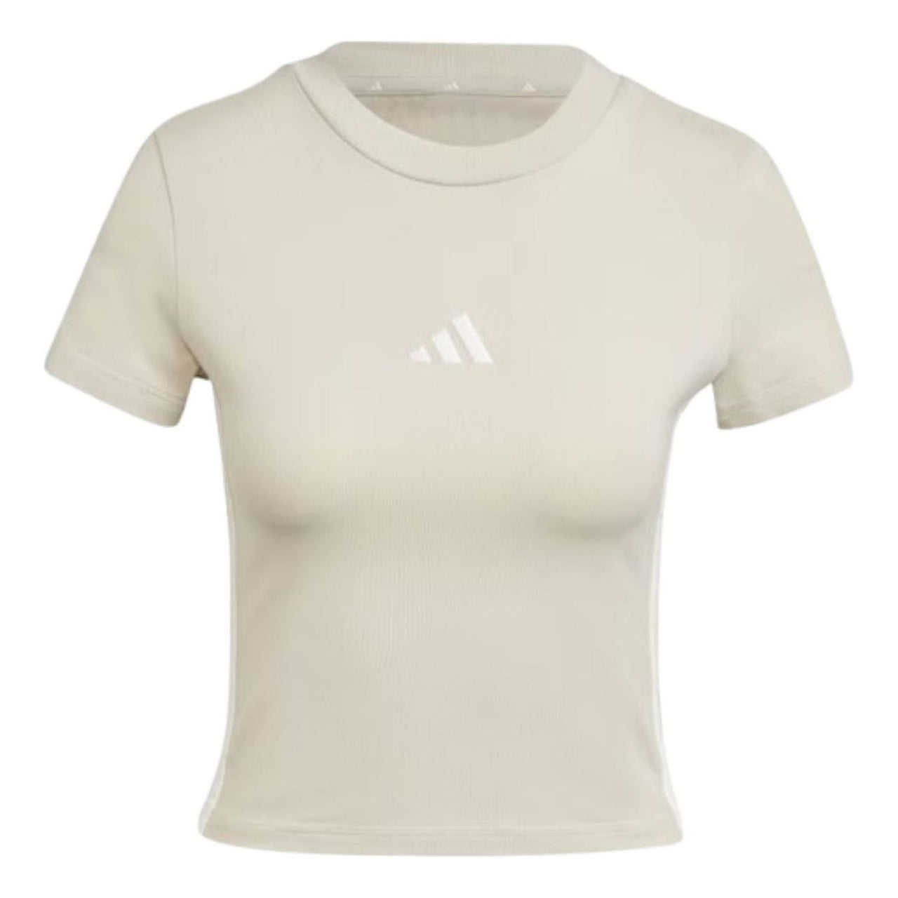 (WMNS) adidas Baby Look Essentials 3-Stripes Slim T-Shirt Asia Sizing 'White' JE1247