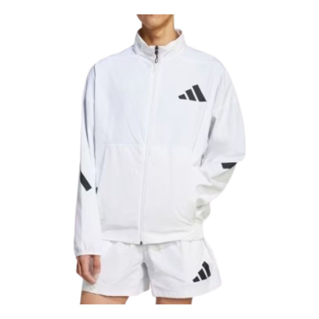 adidas Z.N.E. Sweat Track Jacket Asia Sizing 'White Black' JN9027