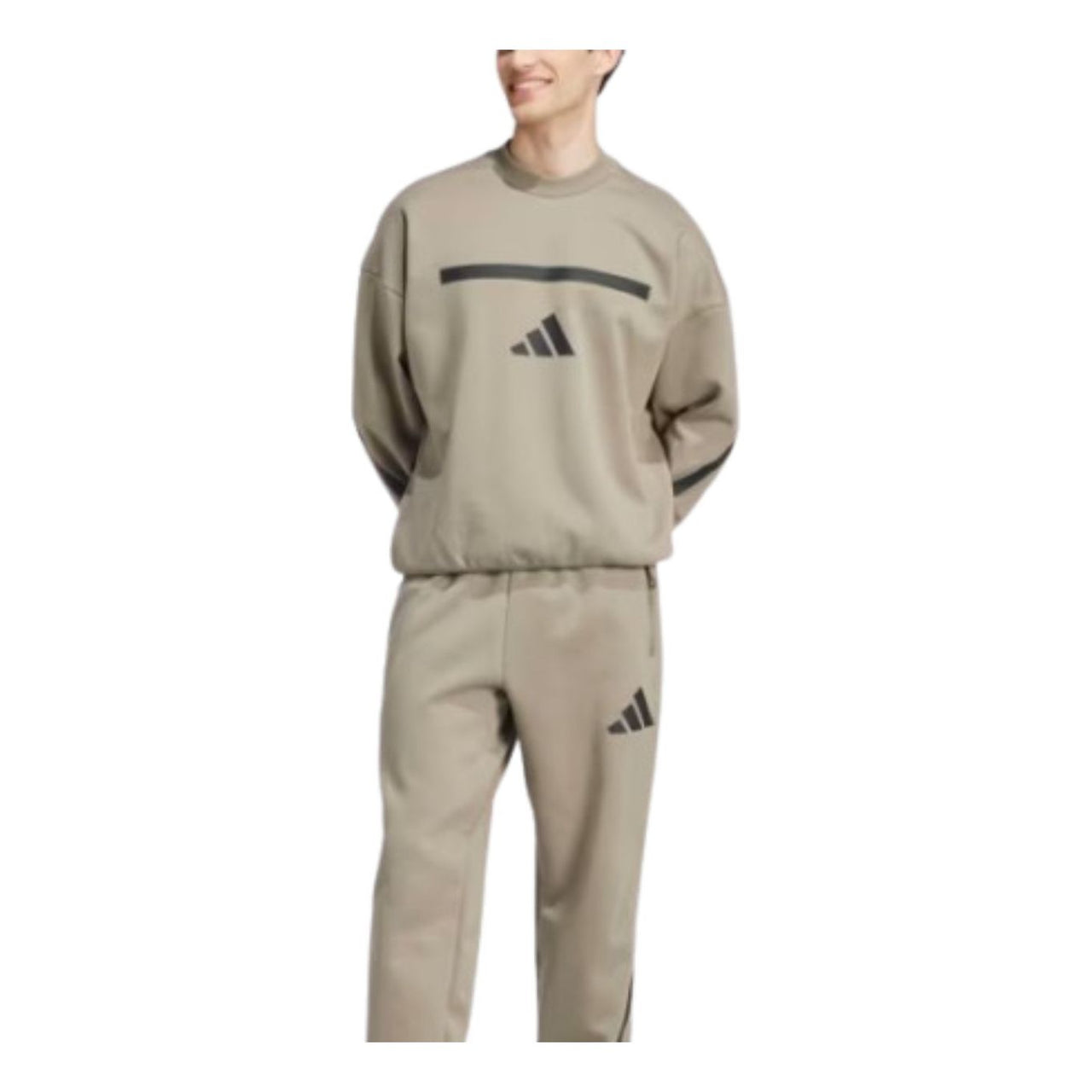 adidas New adidas Z.N.E. Sweatshirt Asia Sizing 'Brown' JE3076