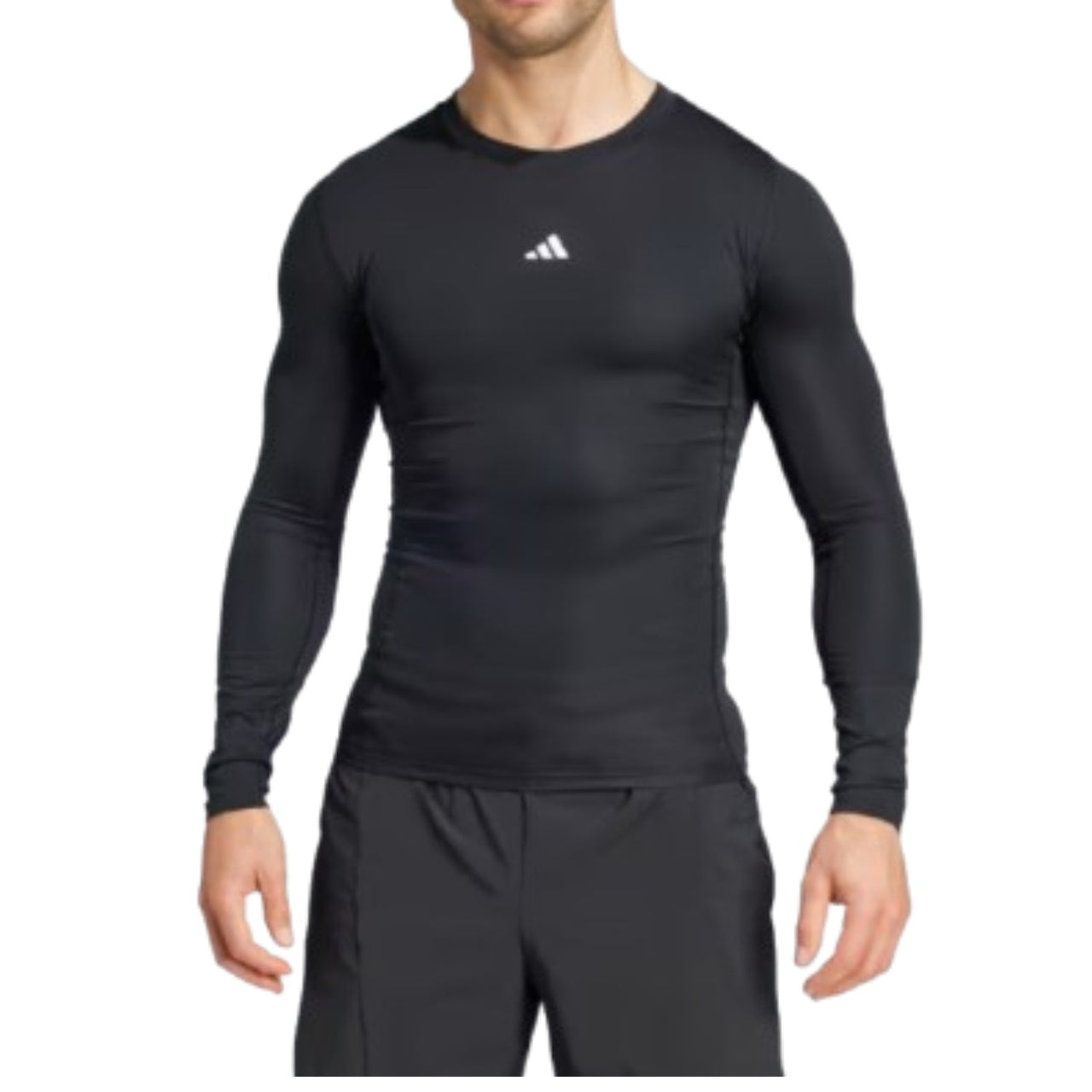 adidas Techfit Compression Training Long Sleeve T-Shirt Asia Sizing 'Black' JE6702