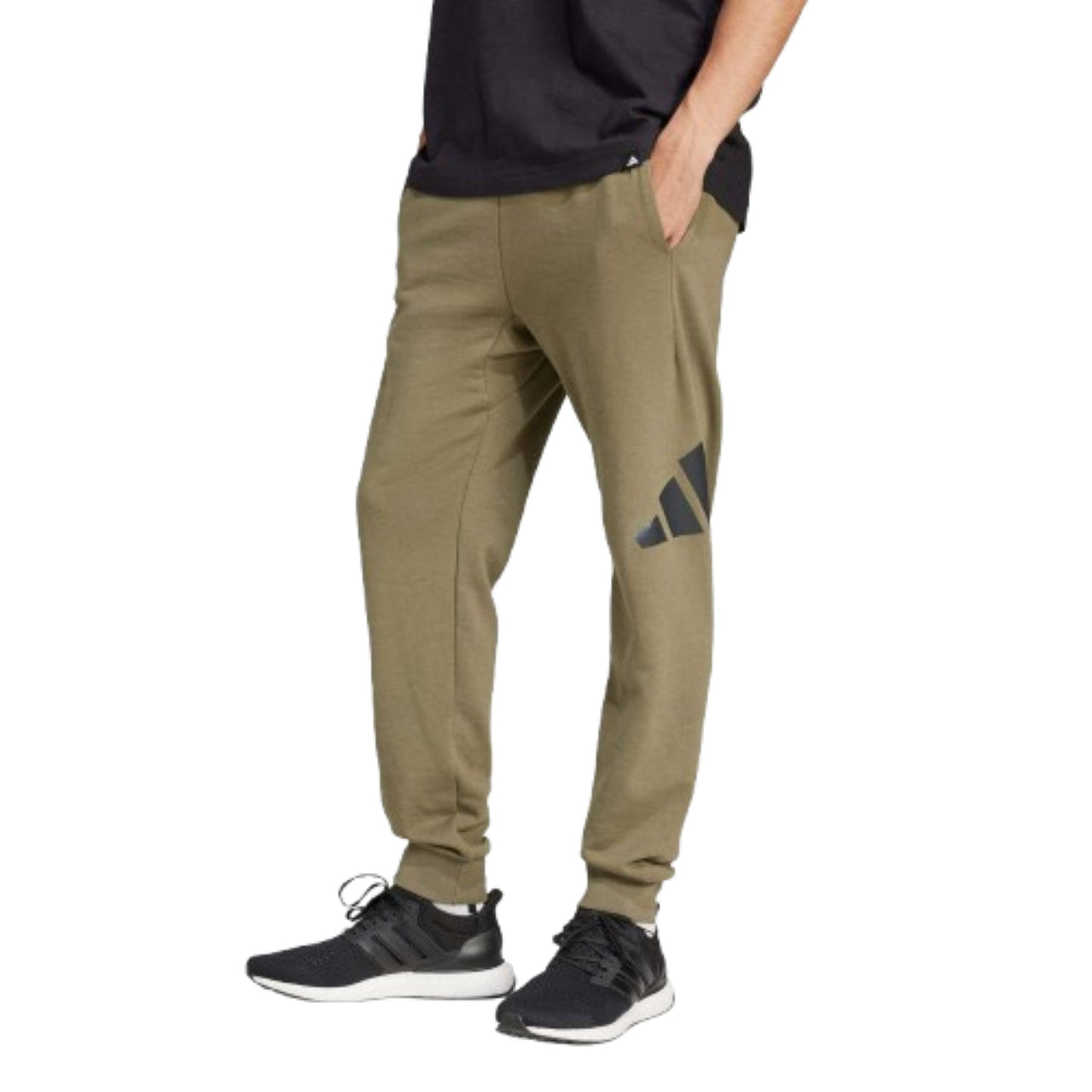 adidas Essentials Big Logo French Terry Joggers Asia Sizing 'Green' JE8970