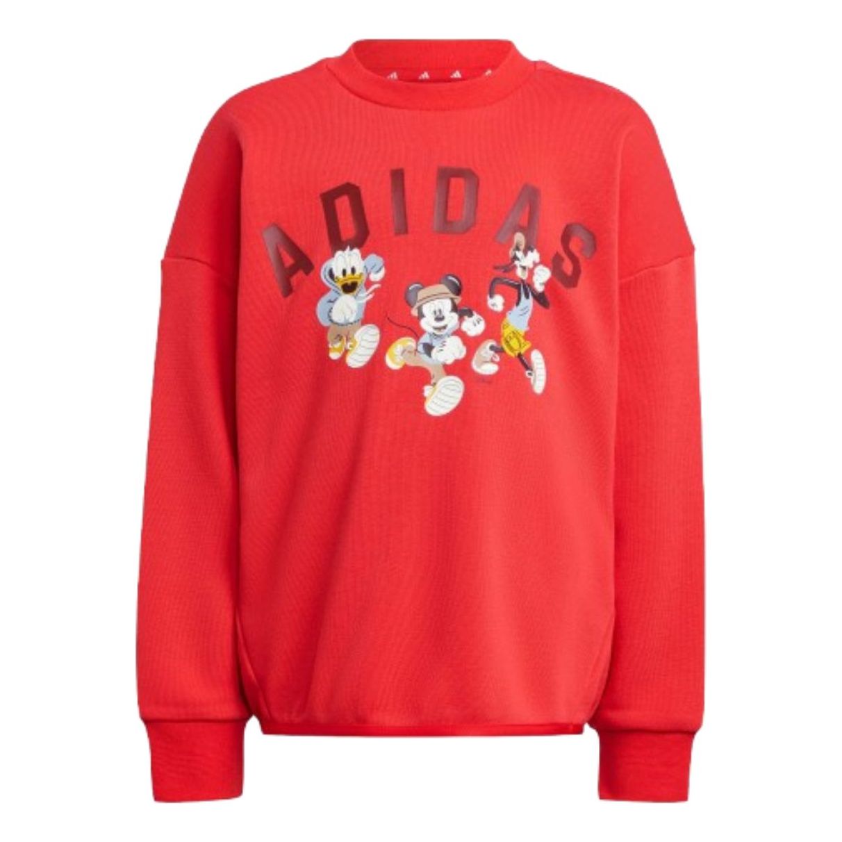 (PS) adidas x Disney Mickey Mouse Sweatshirt Joggers Set 'Red Black' JN6101