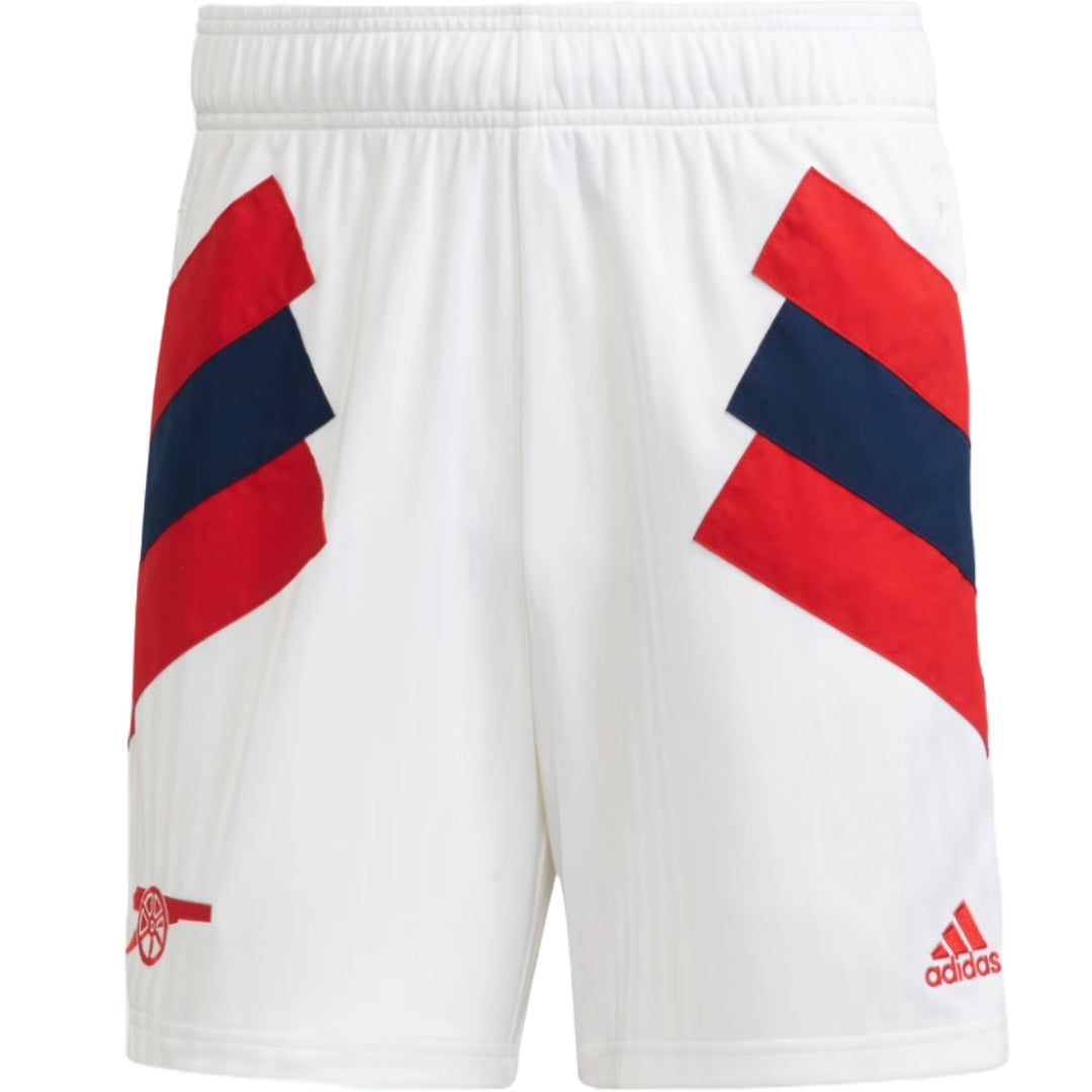 adidas Arsenal Icon Shorts Asia Sizing 'White Red' HT7150