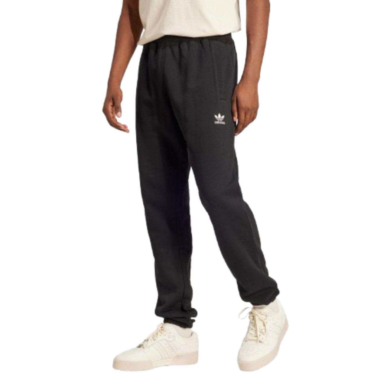 adidas Trefoil Essentials French Terry Pants Asia Sizing 'Black' JD2422