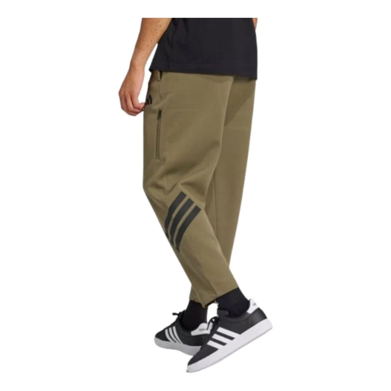 adidas Future Icons 3-Stripes Pocket Pants Asia Sizing 'Green Black' JD4891