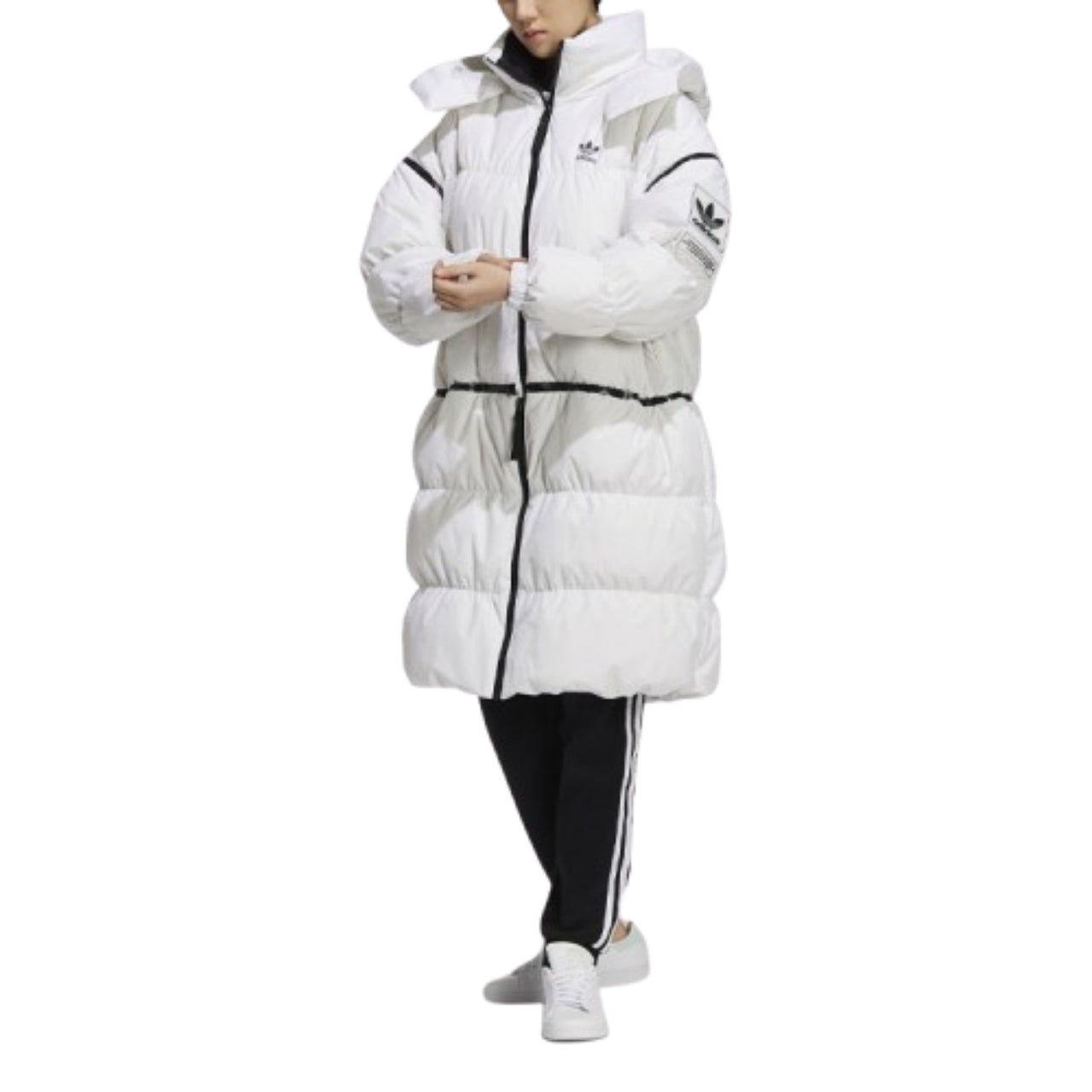 (WMNS) adidas Long Zip Down Jacket Asia Sizing 'White' HF1582