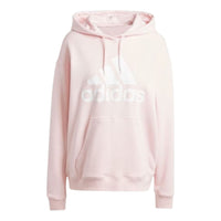 (WMNS) adidas Essentials Big Logo Oversized French Terry Hoodie 'Pink White' IY4309
