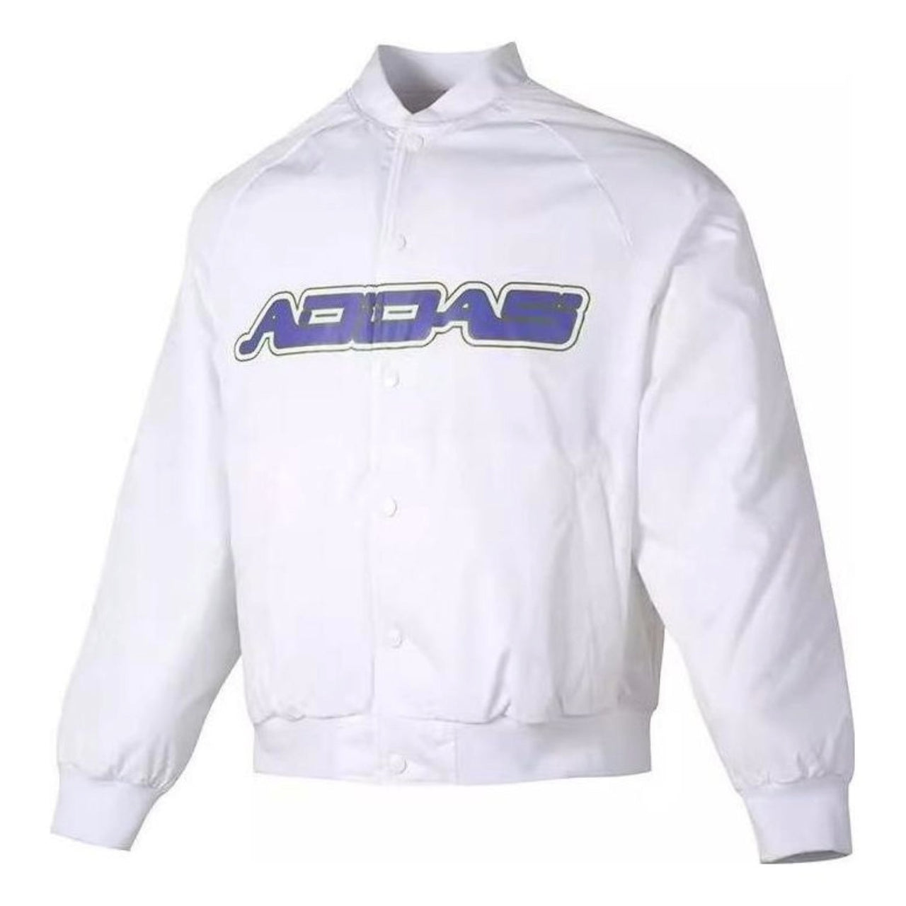 adidas Solid Letter Shoulder Insert Casual Cotton Jacket Asia Sizing 'White Blue' IK2411
