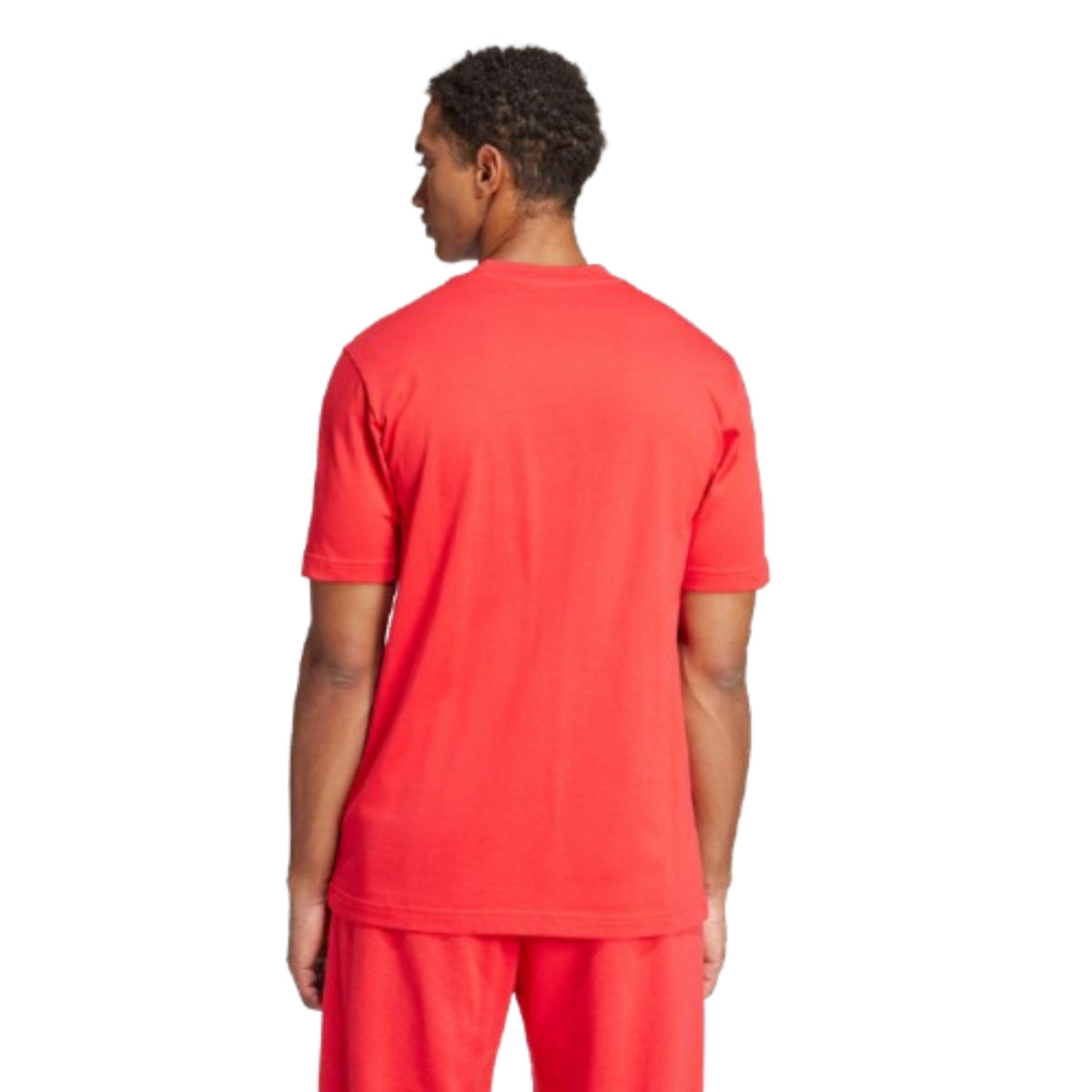 adidas Essentials Big Logo T-Shirt Asia Sizing 'Red Black' JE8934