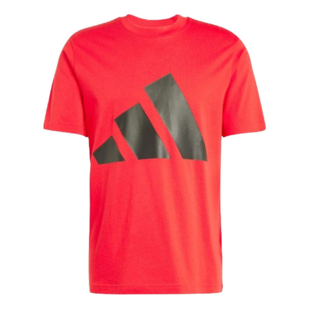adidas Essentials Big Logo T-Shirt Asia Sizing 'Red Black' JE8934