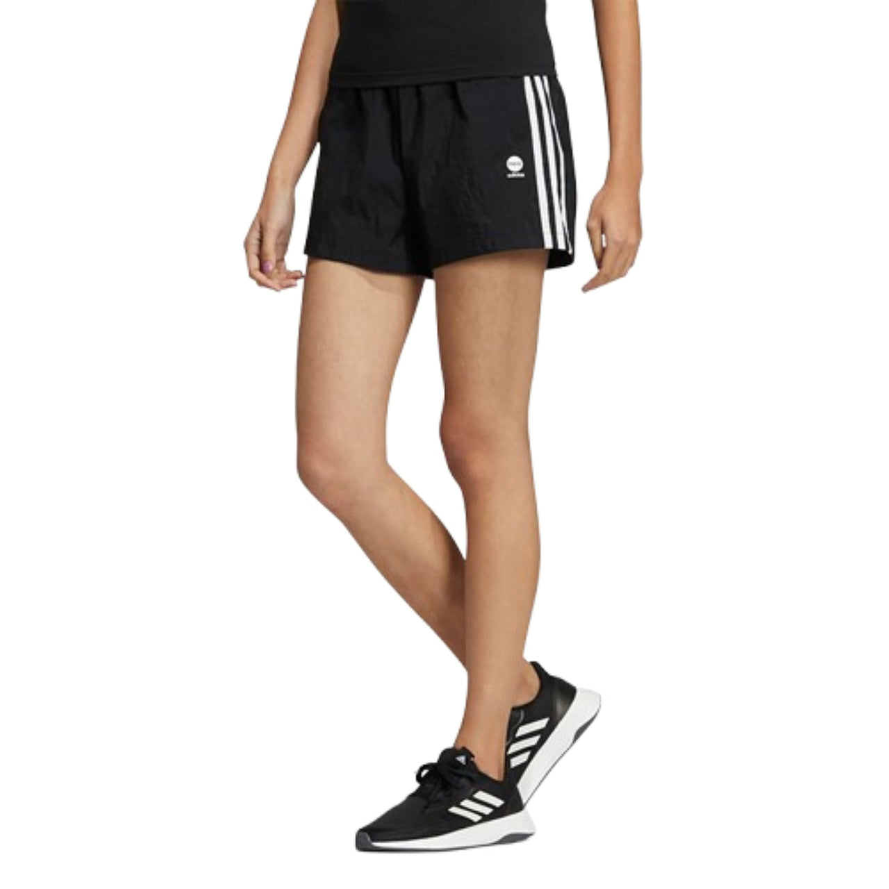 (WMNS) adidasNeo 3-Stripes Woven Shorts Asia Sizing 'Black White' HE4553