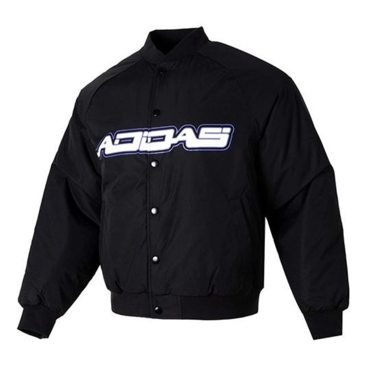 adidas Solid Letter Shoulder Insert Casual Cotton Jacket Asia Sizing 'Black White' IK2412
