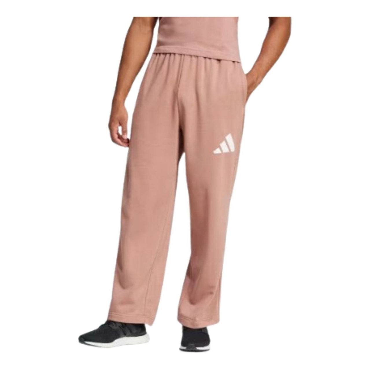adidas Essentials Wide Leg 3 Bar Logo Pants Asia Sizing 'Pink' JF3608
