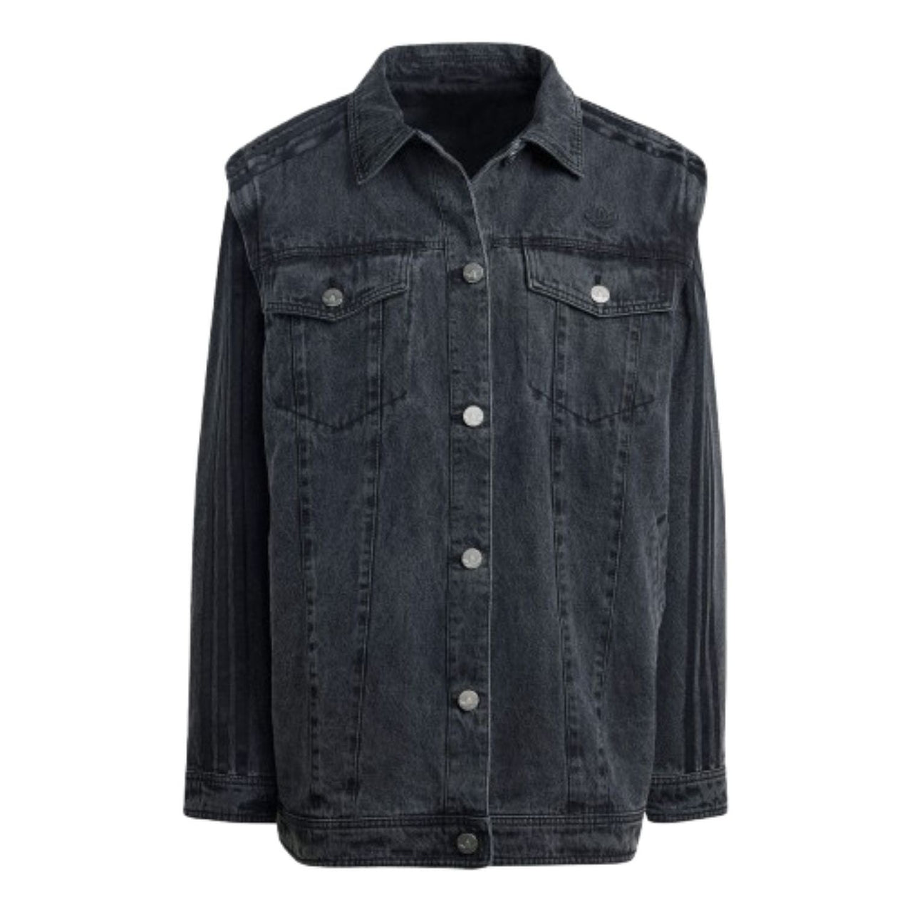(WMNS) adidas Adilenium Season 3 Two-In-One Denim Shirt Jacket Asia Sizing 'Black' JY8882