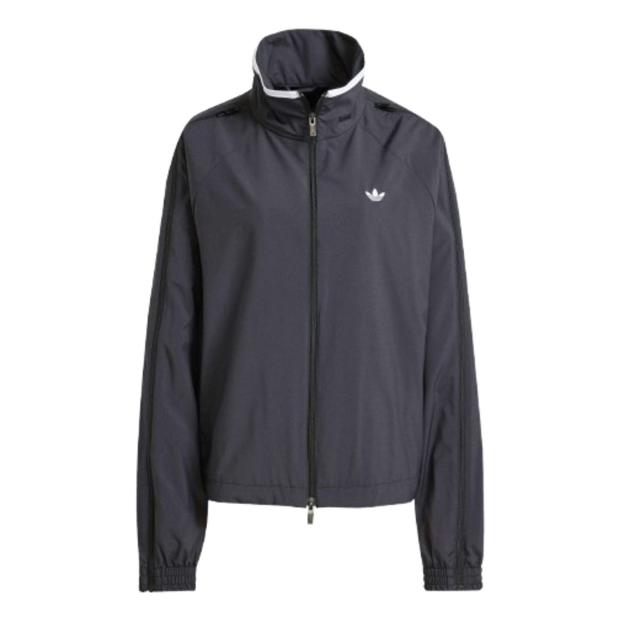 (WMNS) adidas Adilenium Season 3 Zip Track Top Asia Sizing 'Black White' JX9204