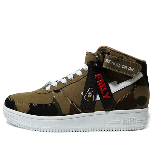 A BATHING APE Bape Sta Mid X Jessie Reyez 'Olive Green' 1H23-291-903-CAMO