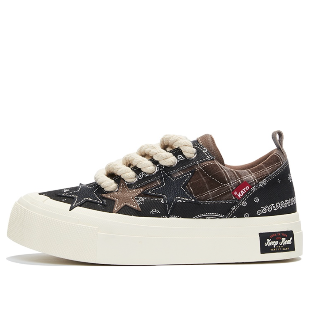حذاء تزلج من القماش منخفض بنقشة "Paisley" من KAALIXTO KSH230611