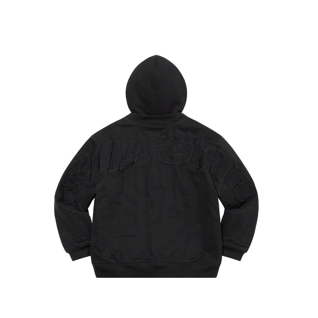 Supreme Hooded Twill Varsity Jacket 'Black' SUP-SS22-870-BLK