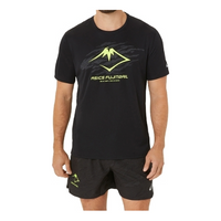 ASICS Fujitrail Running T-Shirt 'Black Green' 2011C981-002