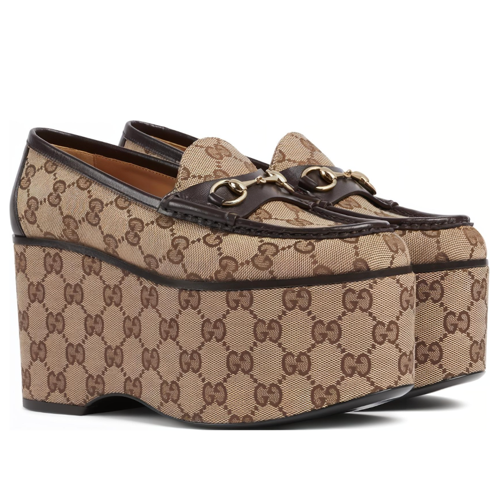 (WMNS) Gucci Horsebit Loafer 'Classic GG Canvas Brown' 786009-FADC1-9763