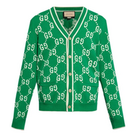 Gucci Jumbo GG Jacquard Cardigan 'Green' 703943-XKCDF-3861