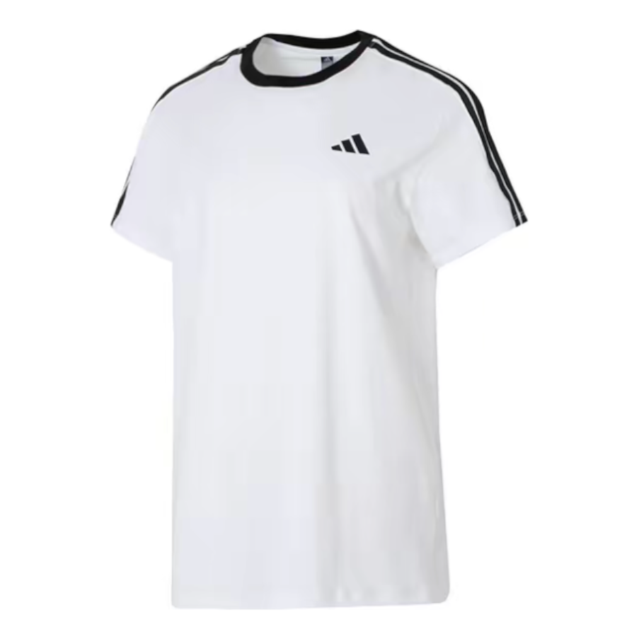 (WMNS) adidas Boyfriend T-Shirt 'White Black' JY7613