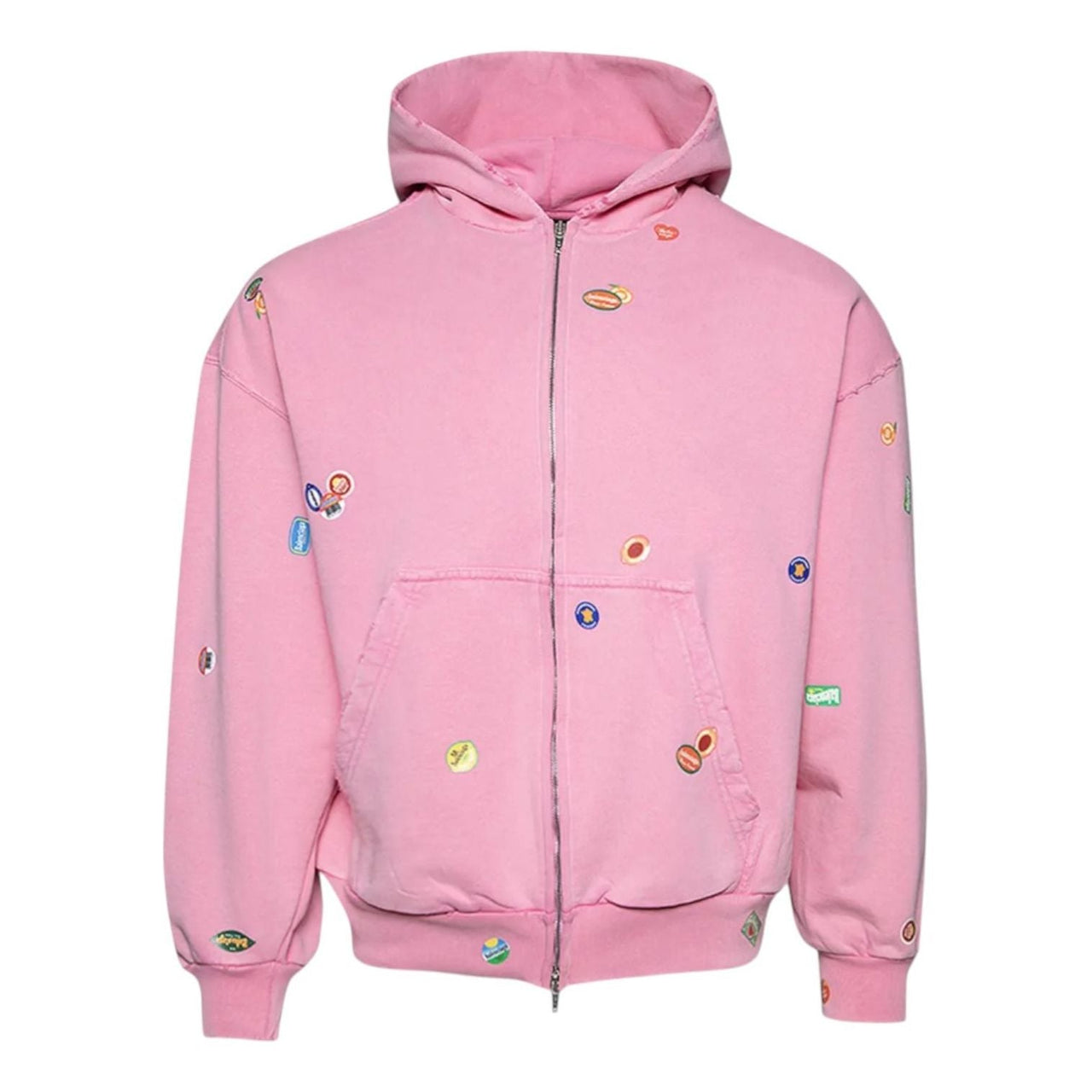 Balenciaga Fruity Zip-Up Hoodie 'Faded Dirty Pink' 803264TRVS59568