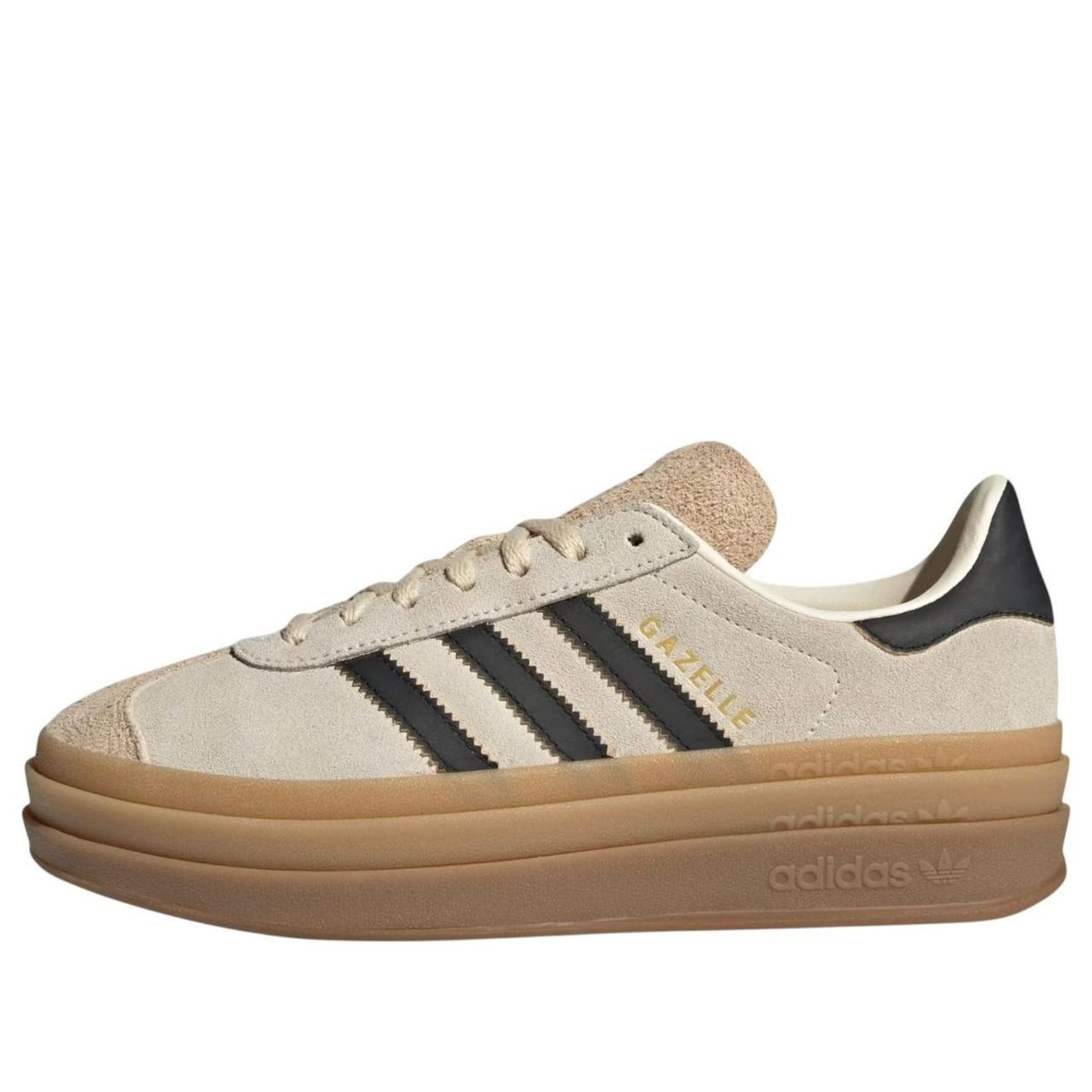 (WMNS) adidas Gazelle Bold 'Cream White Core Black' JS3892