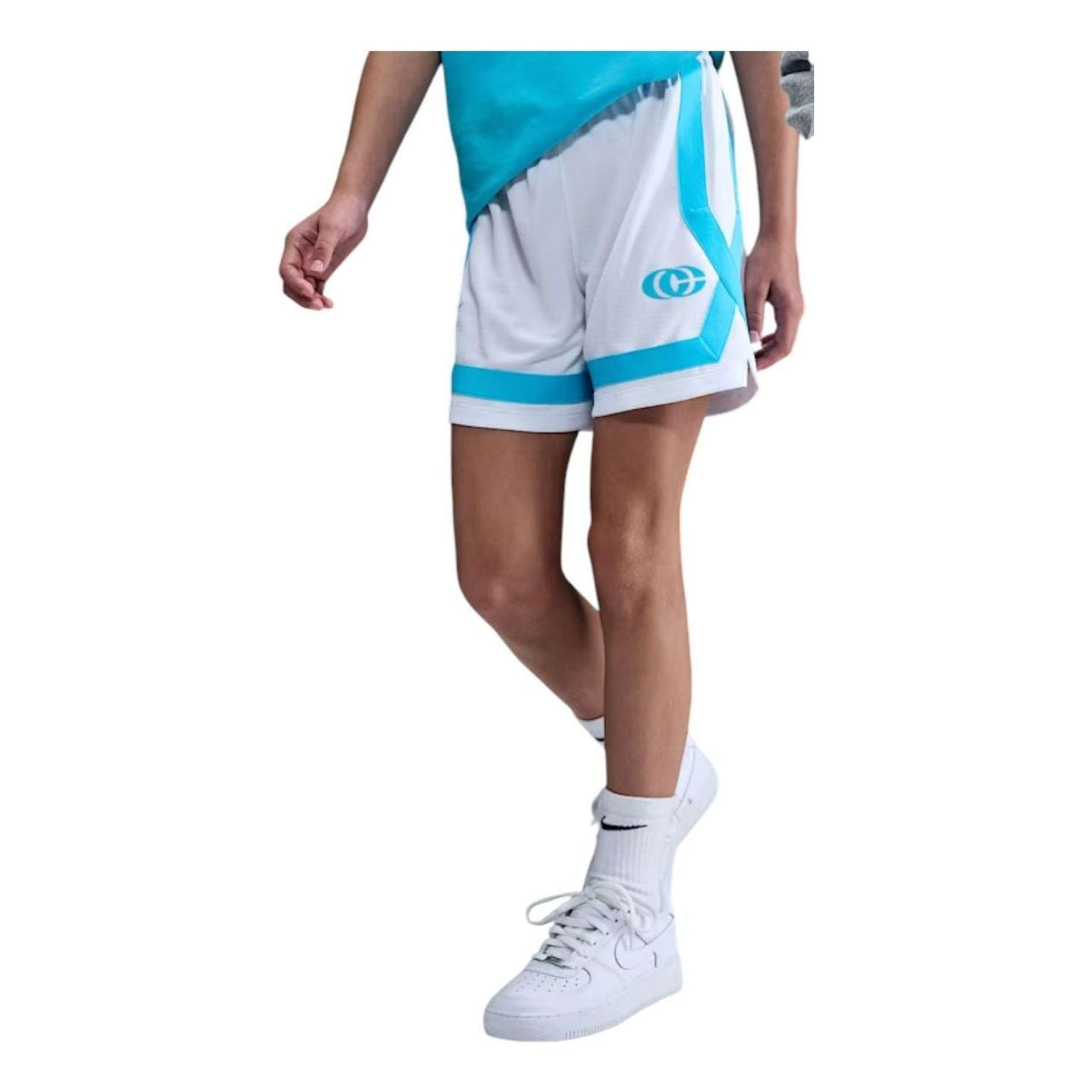 (GS) Nike x Caitlin Clark Crossover Shorts 'White Baltic Blue' IQ5880-100