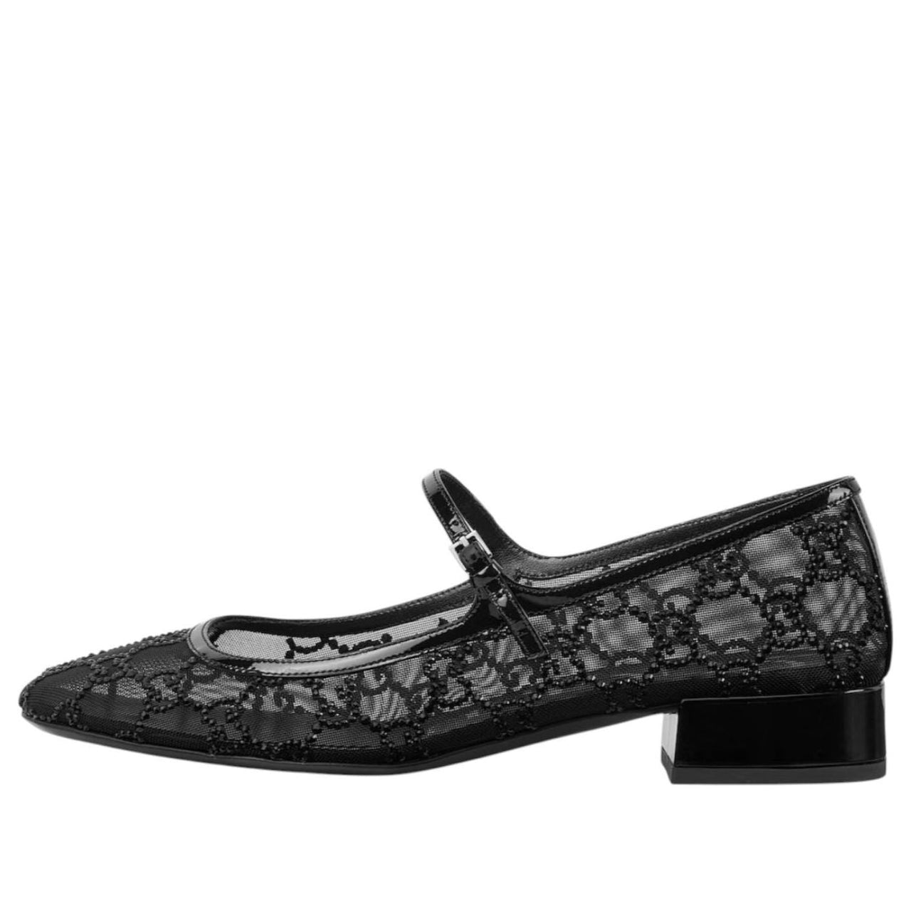 (WMNS) Gucci GG Mary Jane Pumps 'Black Mesh' 835809-FAEQ0-1046