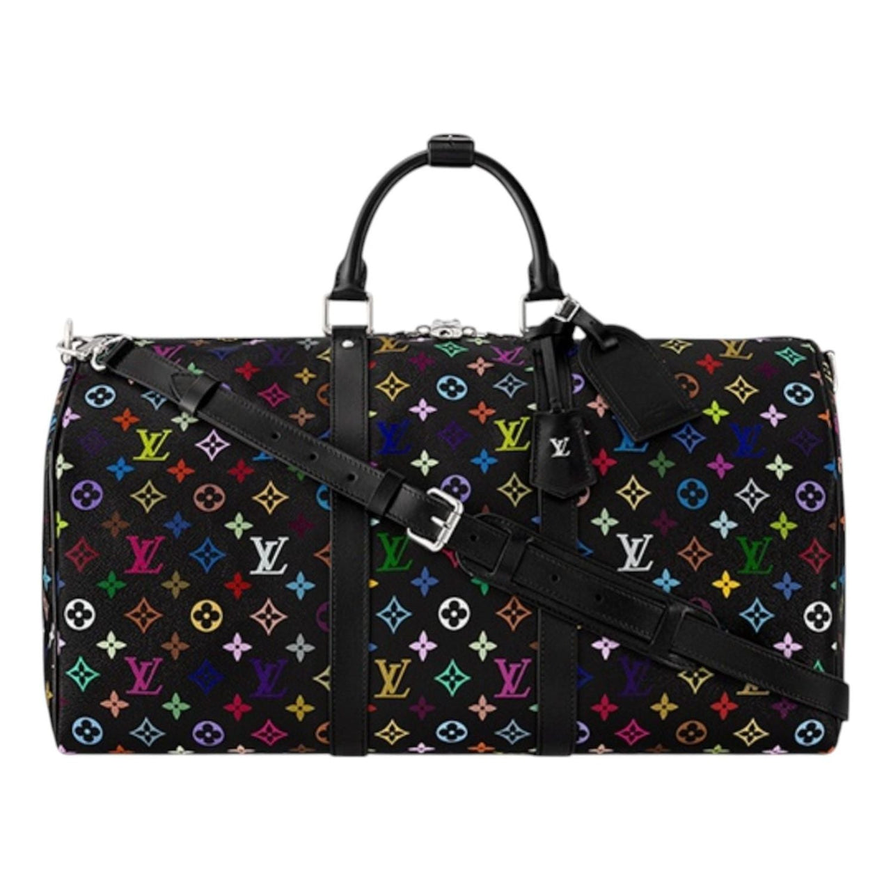 LOUIS VUITTON x Takashi Murakami Keepall Bandouliere 50 'Black Multicolored' M13745