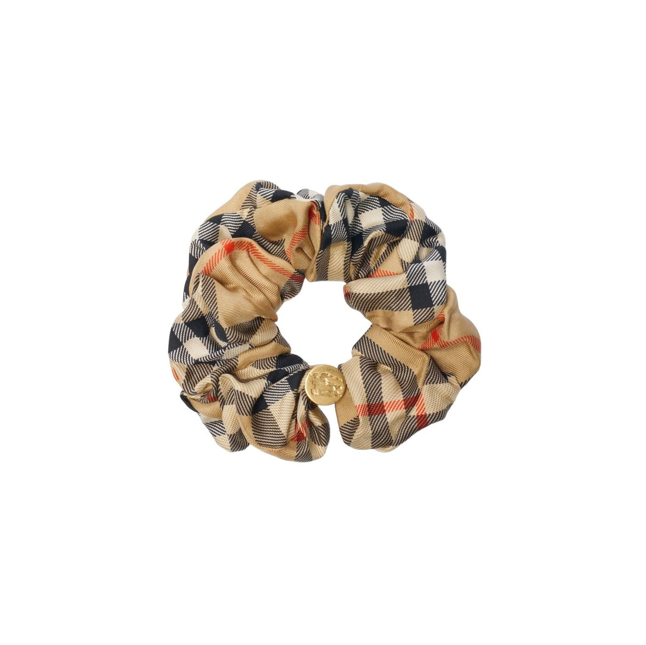 (WMNS) Burberry 26 Check Silk Scrunchie 'Sand Beige' 81197261